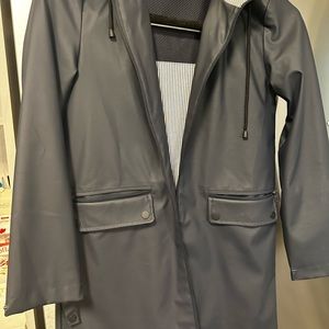Navy blue Zara rain coat size XS but fits S too